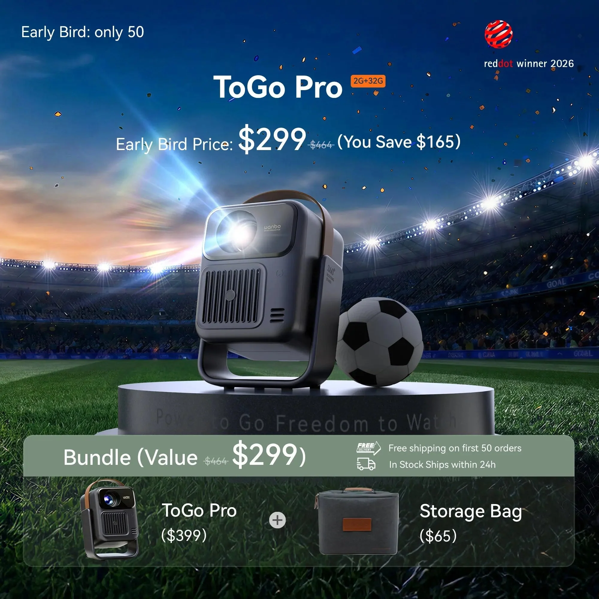 Wanbo ToGo Pro – AD Exclusive: $259 | Longest Battery Google TV Projector - Image 8