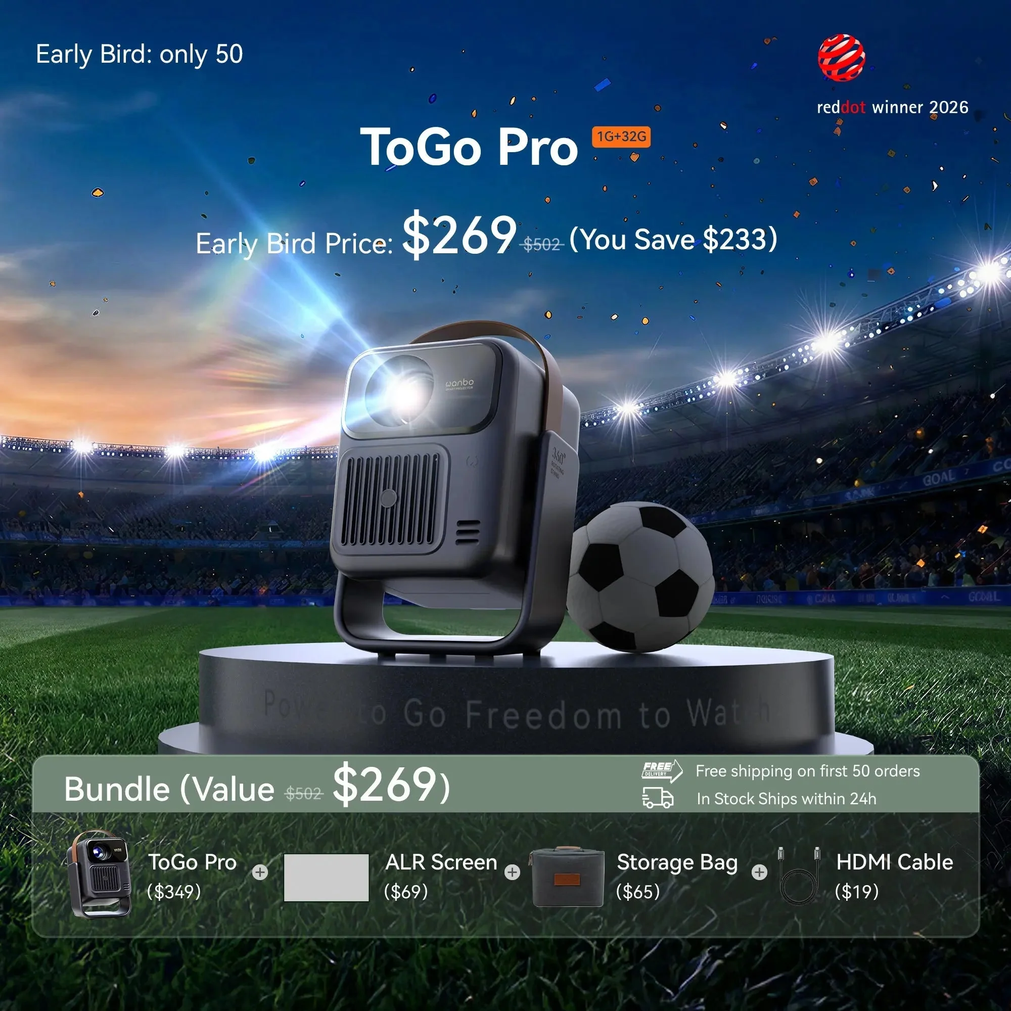 Wanbo ToGo Pro – AD Exclusive: $259 | Longest Battery Google TV Projector - Image 9