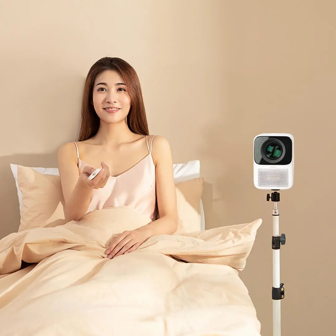 Wanbo Projector White Floor Stand Foldable Stable - Image 4
